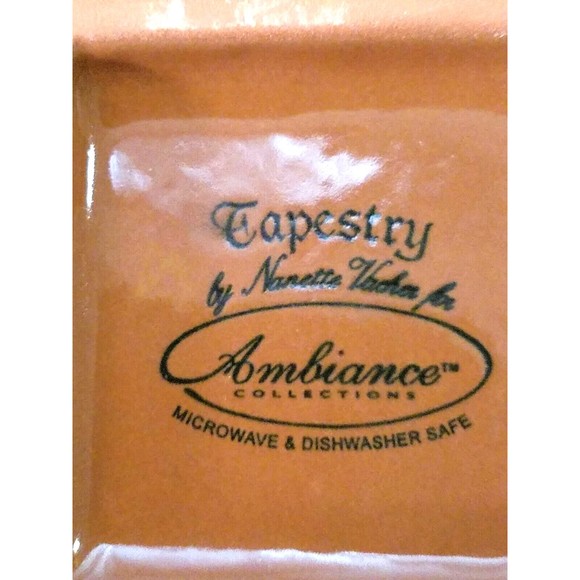 Cheese Board Trivet Decorative Floral Ceramic Nanette Vacher Ambiance 7.5" x 11" - Picture 7 of 13